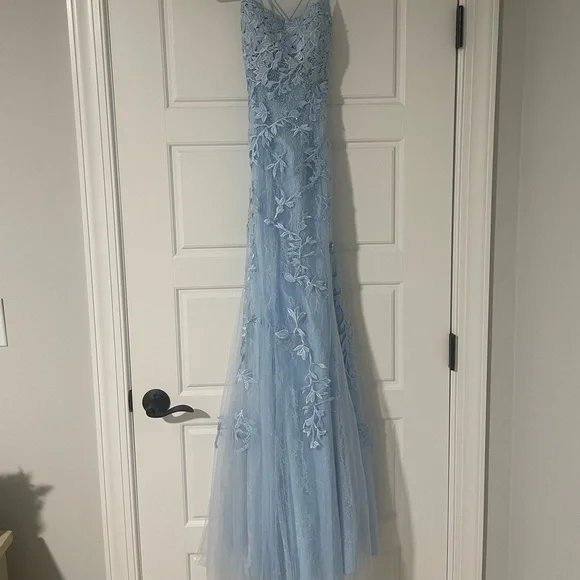 Light blue prom dress (right pictured) - Picture 2 of 7